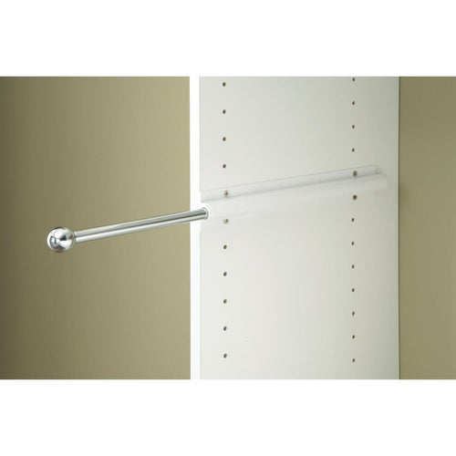 Easy Track 13 In. x 1 In. Sliding Valet Closet Rod, White
