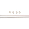 Easy Track 3 Ft. x 1 In. Closet Rod & Ends, White