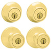 Kwikset Polished Brass Deadbolt and Door Knob Combo