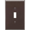Leviton 1-Gang Plastic Oversized Toggle Switch Wall Plate, Brown