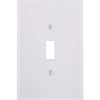 Leviton 1-Gang Plastic Oversized Toggle Switch Wall Plate, White