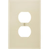 Leviton 1-Gang Smooth Plastic Oversized Outlet Wall Plate, Ivory