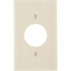 Leviton 1-Gang Smooth Plastic Single Outlet Wall Plate, Ivory