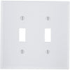 Leviton 2-Gang Plastic Oversized Toggle Switch Wall Plate, White