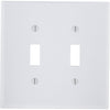 Leviton 2-Gang Plastic Toggle Switch Wall Plate, White