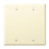 Leviton 2-Gang Standard Thermoset Blank Wall Plate, Ivory