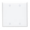 Leviton 2-Gang Standard Thermoset Blank Wall Plate, White
