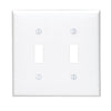 Leviton 2-Gang Thermoplastic Nylon Toggle Switch Wall Plate, White