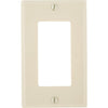 Leviton Decora 1-Gang Smooth Plastic Rocker Decorator Wall Plate, Ivory