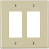 Leviton Decora 2-Gang Plastic Oversized Rocker Decorator Wall Plate, White
