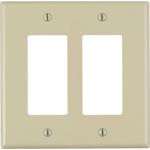 Leviton Decora 2-Gang Plastic Oversized Rocker Decorator Wall Plate, White