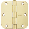 National 3.5 In. Satin Brass 5/8 In. Radius Door Hinge (12-Pack)