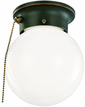1 LT GLOBE CM W/P ULL CHAIN ORB