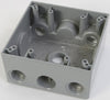 BOX 2 GANG FIVE 1/2  HOLES - GRAY