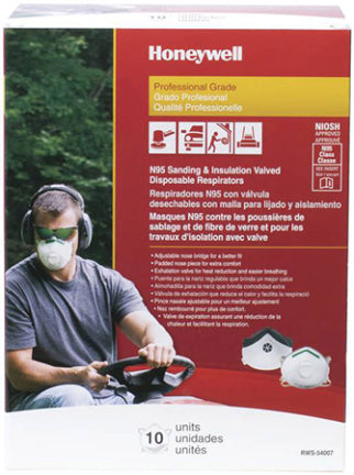 N95 VALVED RESPIRATOR 10 PK