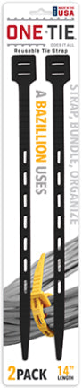ONE TIE 14 IN BRT GREEN 2PK