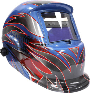 RED/BLUE AUTO DARK WELDING HELMET