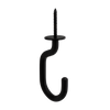 National Hardware Modern Ceiling J Hook 3-11/32-in, Black