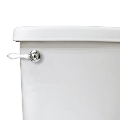 Danco Universal Decorative Toilet Handle in Chrome with White Handle