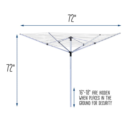 Honey-Can-Do Outdoor Umbrella Drying Rack Aluminum