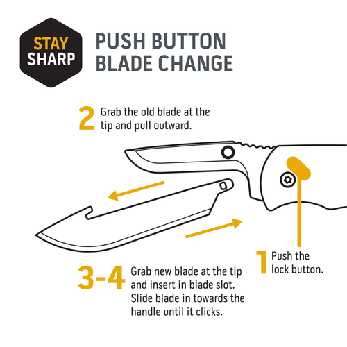 Outdoor Edge 2.2 Drop Point Blades / 6 Pack