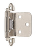 Amerock Variable Overlay Self Closing Face Mount Cabinet Hinge Sterling Nickel