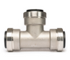 QuickFitting Stainless Steel Push Fittings 3/4” x 3/4” x 1/2” Reducing Tee