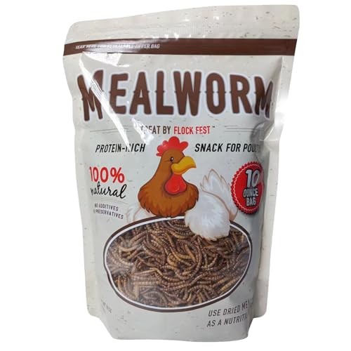 Buffalo Tools 5 Lb Bag Dried Mealworms for Chickens, Wild Birds, Ducks