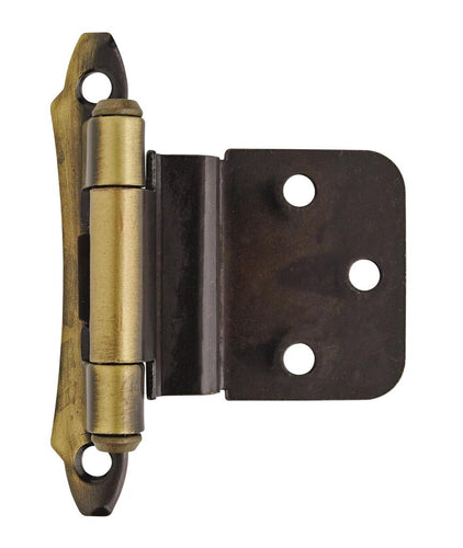 Amerock Decorative Hinges 3/8 inch (10mm) Inset Self Closing Face Mount Cabinet Hinge