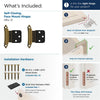 Amerock Decorative Hinges 3/8 inch (10mm) Inset Self Closing Face Mount Cabinet Hinge