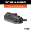 CURT Electrical Adapter 7-Way RV Blade Vehicle to 4-Flat Trailer