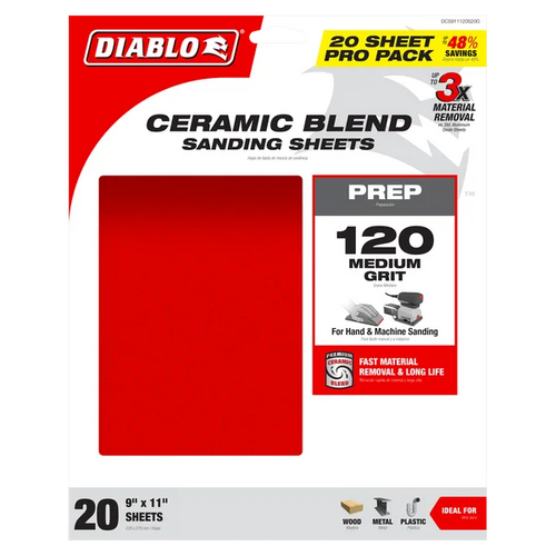 Diablo 9 x 11 120-Grit Sanding Sheets