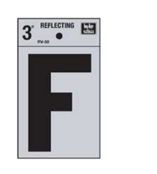 Hy-Ko Vinyl 3 In. Reflective Adhesive Letter, F