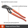 Crescent 10 Straight Jaw Dipped Handle Tongue and Groove Pliers