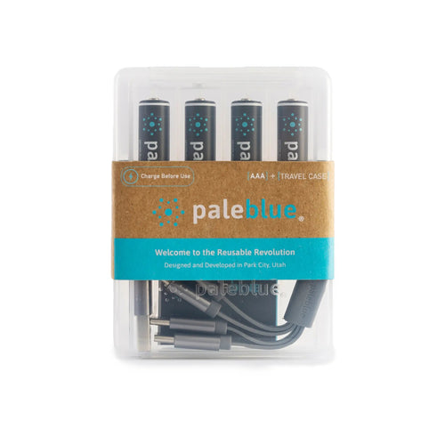 Pale Blue Earth AAA USB-C Rechargeable Batteries