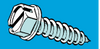 Monster Fastener Zinc Plated Steel Slotted Hex Washer Head Sheet Metal Screws