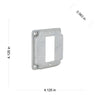 Hubbell 4 in. Square Exposed Work Cover, 1-GFCI