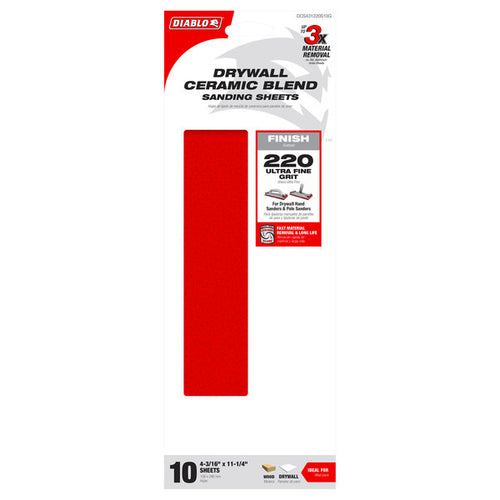 Diablo 220-Grit Sanding Sheets for Drywall (10-pc)