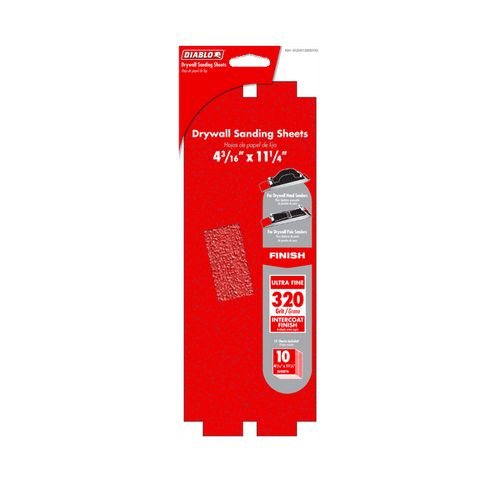 Diablo 320-Grit Sanding Sheets for Drywall (10-pc)