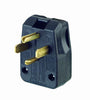 Leviton 30/50-Amp, 125/250-Volt, NEMA 14-30P/14-50P, 3P, 4W, Plug, Straight Blade, Commercial Grade, Angle, Grounding - Black
