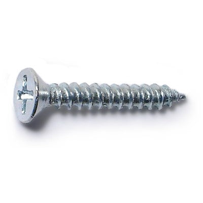 Monster Fastener Zinc Plated Steel Phillips Flat Head Wood Screws