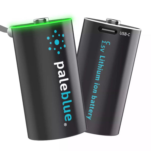 Pale Blue Earth C Rechargeable Batteries with USB-C