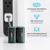 Pale Blue Earth C Rechargeable Batteries with USB-C