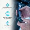 Pale Blue Earth C Rechargeable Batteries with USB-C