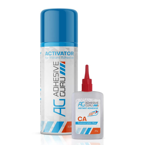 Super CA Glue with Activator - 0.9 oz & 3.38 fl oz - Adhesive Guru - AG210