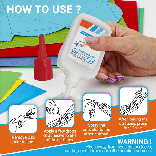 Super CA Glue with Activator - 0.9 oz & 3.38 fl oz - Adhesive Guru - AG210