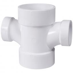 Genova Products PVC DWV Fittings Reducing Double Sanitary Tee