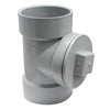 Canplas 4 PVC DWV Cleanout Tee with Threaded Plug and O-Ring, Hub x Hub x Female National Pipe Thread (FPT)