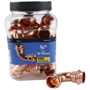 The Mosack Group Apollo Press Elbows 3/4 in. 90º Elbow – 15 Pack Jar