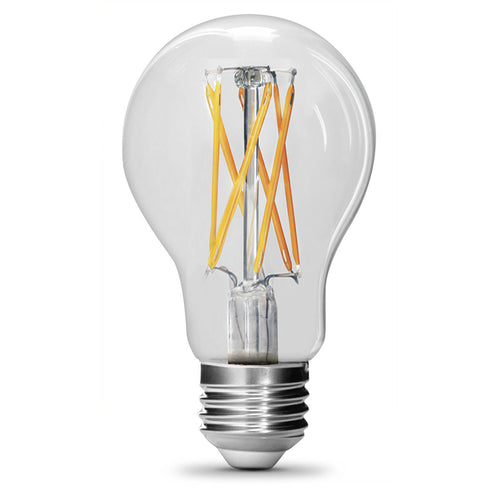Feit Electric 12W (75W Replacement) Soft White (2700K) A19 (E26 Base) Dimmable Clear Glass Enhance LED Filament Light Bulb (2-Pack)
